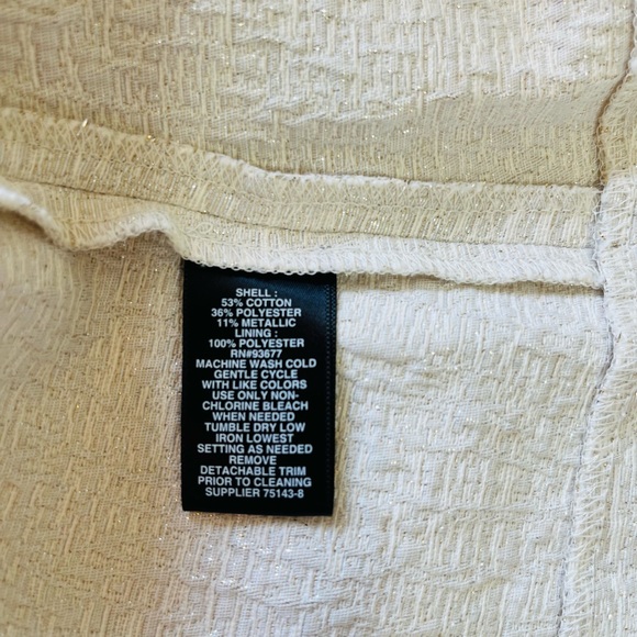 Liz Claiborne white metallic dress size 14 new without tag. - Picture 5 of 6